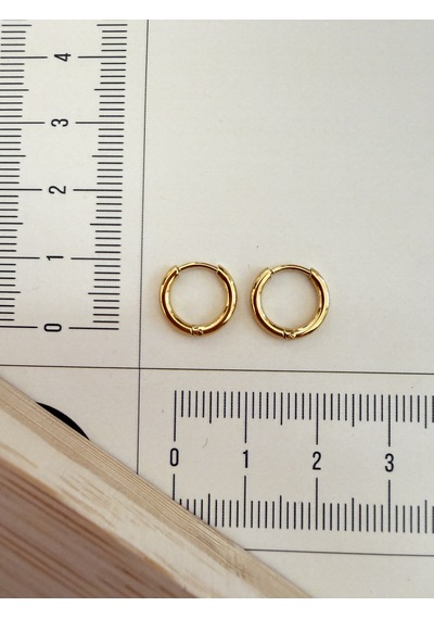 316 L Cerrahi Çelik 1,6mm 8mm Çelik Halka Küpe Gold Altın