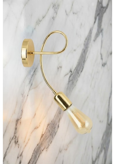 Zenixa Tekli Aplik - Yatak Odası, Banyo Uyumlu Duvar Aplik Gold