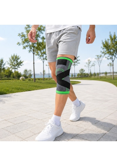 Ayarlanabilir Diz Desteği Çapraz Bantlı Spor Koşu Fitness Dizliği