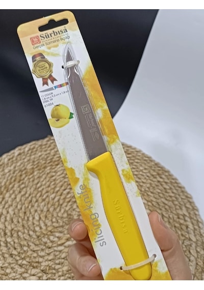 Sürmene 61004 Mutfak Bıçağı 9,50 Cm Sarı Çok Renkli