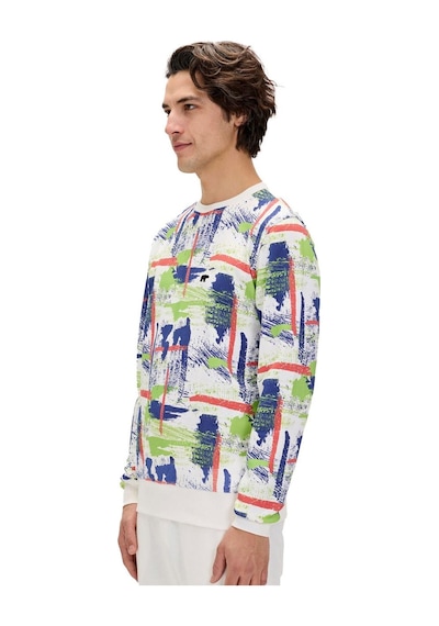 Bad Bear 24.02.12.017 Flame Crewneck Sweatshirt Beyaz 001