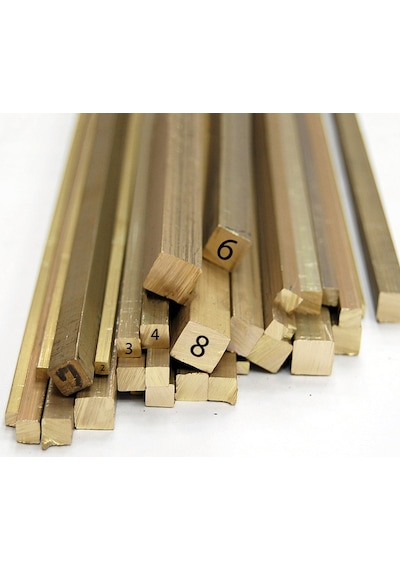 Pirinç Çubuk Kare Lama 6X6 Mm 437658813