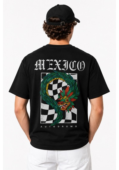 Bayloranzzo Mexico %100 Pamuk Heavy Cotton Premium Kalite Erkek Tişört Siyah