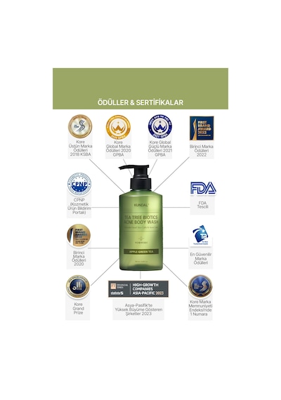 Kundal Tea Treebiotics Acne Akneye Eğilimli Ciltler İçin Vücut Yıkama Jeli 500 ML
