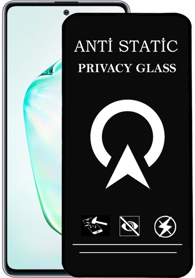 Samsung Galaxy Uyumlu Note 10 Lite Tam Kaplayan Anti Statik Görünmez Safir Ekran Koruyucu Hayalet Cam