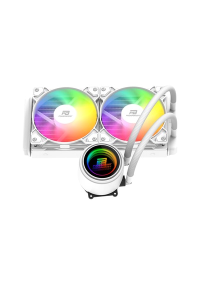 Powerboost 240mm Cırcle 240w Pb-lcs-cr240w Rainbow Fanlı Am5-1851p Sıvı Soğutmalı İşlemci Fanı Beyaz