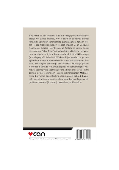 Kır Evinde İkamet - W. G. Sebald - Can Yayınları
