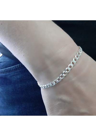 925 Ayar Gümüş Gurmet Model Erkek Bileklik 4.5  Mm