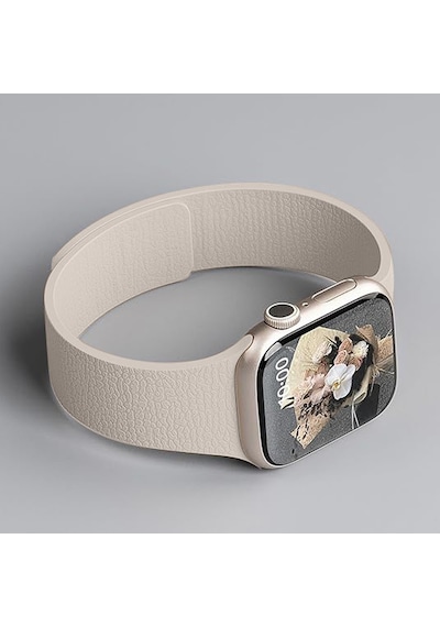 Apple Uyumlu Watch  2-3-4-5-6-7-8-10 Se Ultra   Manyetik Desenli Spor Silikon Kordon 42/44/45/46/49