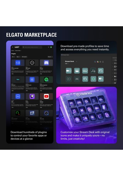 Elgato Stream Deck + White, Ses Mikseri, Canlı Üretim Ve Stüdyo D
