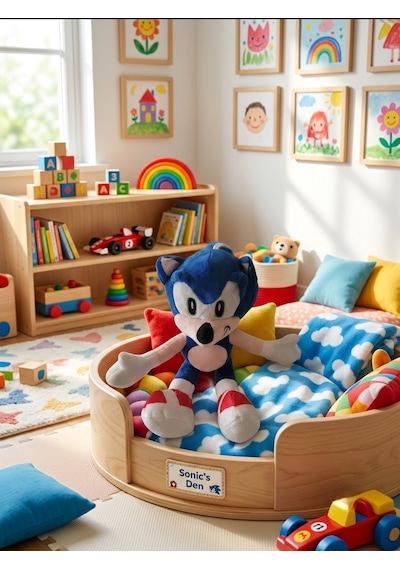 Peluş Mavi Sonic 27 Cm Koyu Mavi