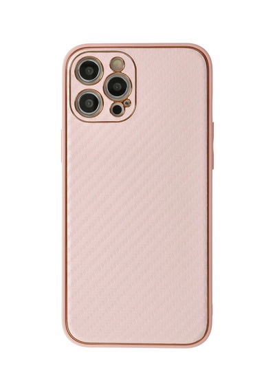 iPhone Uyumlu 12 Pro Kılıf Coco Karbon Silikon - Pembe