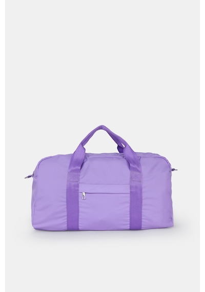 İcone Bag Kadın & Erkek Spor Çantası, Paraşüt Kumaş Önü Cepli Unisex Spor Fitness Gym Çantası Lila