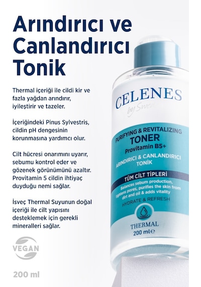 Celenes Thermal & Canlandırıcı Tonik 200 ML
