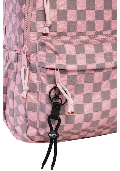 Colorful Polly Sırt Çantası Pudra Pembe - Laptop Bölmeli Günlük Çanta Kız İlkokul - Ortaokul - Lise Pudra Pembe