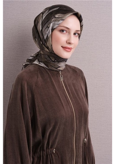 Armine Saf İpek Sura Eşarp 9612d 04 Koyu Lacivert Siyah