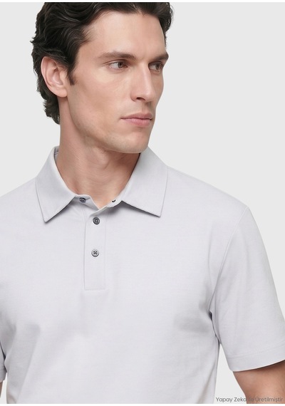 Ramsey Açık Gri Düz T-shirt