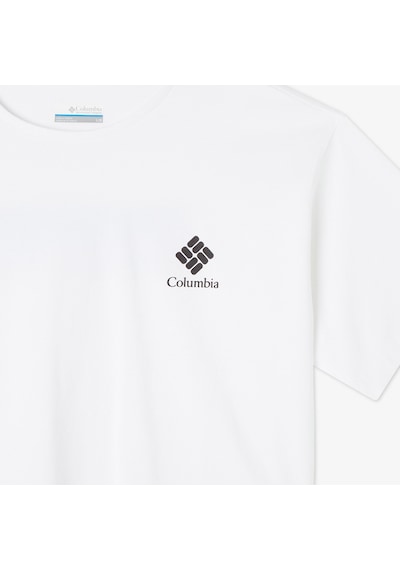 Columbia Csc W Framed Halftone Logo Ss Tee Cs0317-100 Beyaz