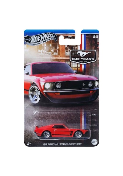 Hot Wheels 60. Yıl Mustang Serisi Arabalar 69 Ford Mustang Boss 302 Grt01 - Jby51 Çok Renkli