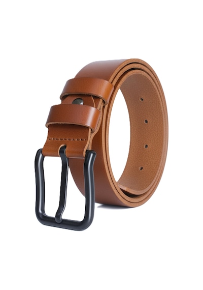 %100 Hakiki Deri Erkek Kemer Siyah Tokalı 4cm Taba