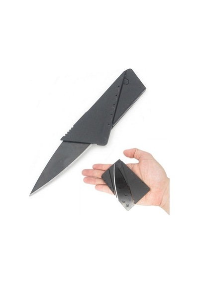 Sepetegelsin Kredi Kartı Outdoor Kamp Bıçağı Siyah