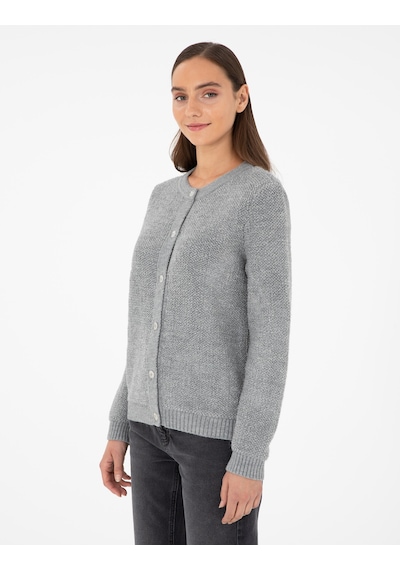 Pierre Cardin Kadın Gri Melanj Hırka Triko 50290546-vr086 Gri Melanj