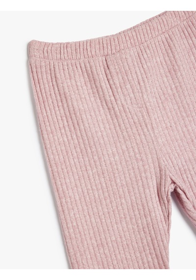 Koton Basic Tayt Beli Lastikli Yumuşak Dokulu Pembe 5wmg40006ak Gül