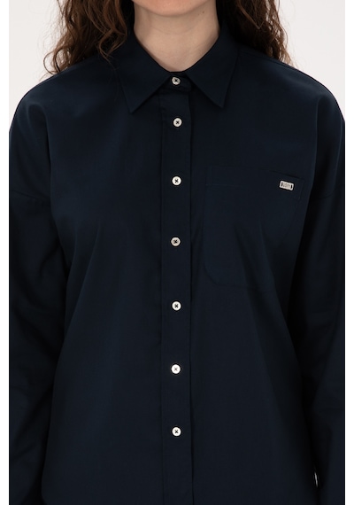 U.s. Polo Assn. Kadın Lacivert Gömlek Desenli 50316377-vr033 Lacivert