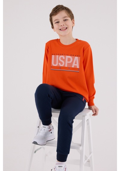 U.S. Polo Assn. Erkek Çocuk Alt Üst 2 Parça Eşofman Takımı Us2209 Nar Çiceği