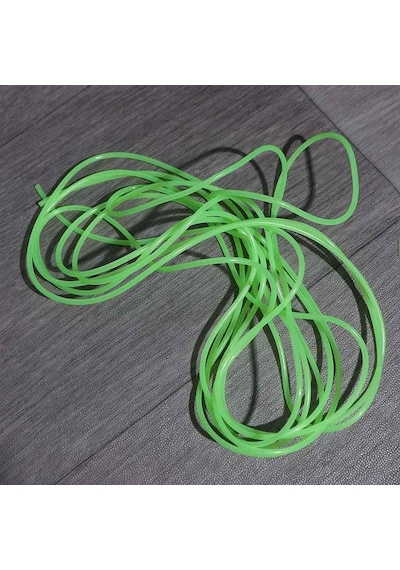 Silikon Hortum - 5 Metre 2 Mm Dış 1.2 Mm İç Çap Fosforlu Yeşil Akvaryum Ve Misina Borusu