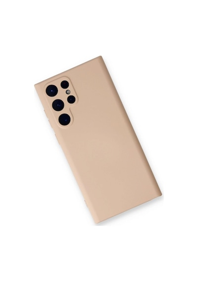 Samsung Galaxy Uyumlu, S24 Ultra Kılıf Nano İçi Kadife Silikon - Pudra