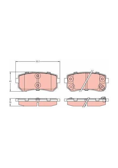 Kia Sportage Arka Fren Balatasi 2005-2022 Trw Gdb3421