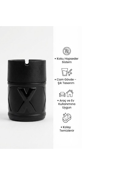 2 Adet X Cam Kokusuz Küllük Koku Hapseden Kapaklı Rüzgar Önleyici Kapaklı Araç Ve Ev Kullanımına Uygun Siyah 210 Ml