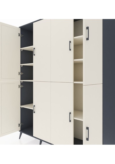 Hyperion Gardrop 8 Raflı 8 Kapaklı 176x44x221 Antrasit-aytaşı Aytaşı Hyperion Gardrop 8 Raflı 8 Kapaklı 176x44x221 Antrasit-aytaşı Aytaşı