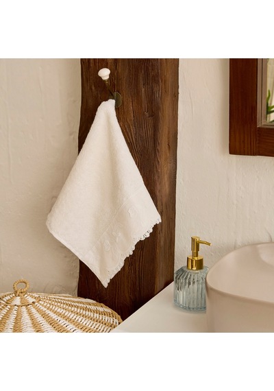 Karaca Artisan Cluster %100 Pamuk Yüz Havlusu Ekru 50x90 Cm Ekru
