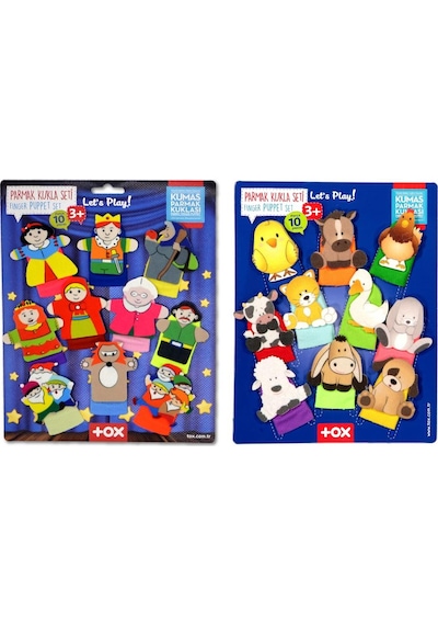 2 Set - 20 Parça Tox Masal Kahramanları ve Evcil Hayvanlar Parmak