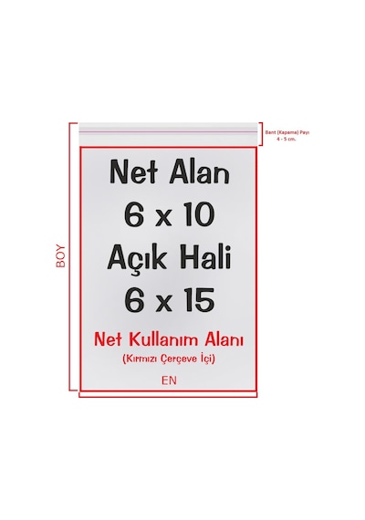 CarpCorn Şeffaf Bantlı Yapışkanlı Opp Jelatin Poşet ﻿6 x 10 + 5 CM - 6 x 15 CM 100 Adet