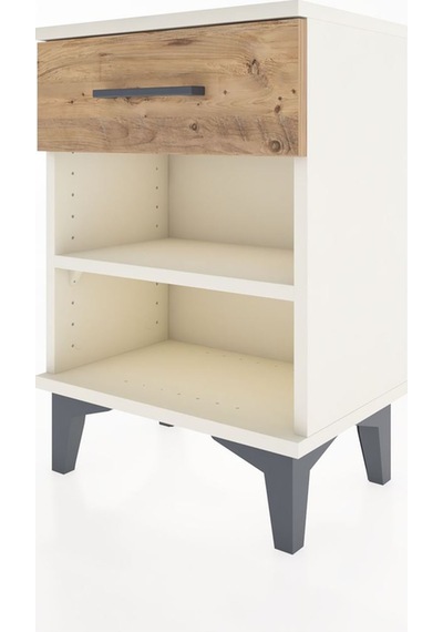 Arges Komodin Tek Raflı Tek Çekmeceli 44x30x64 Aytaşı-çam Aytaşı