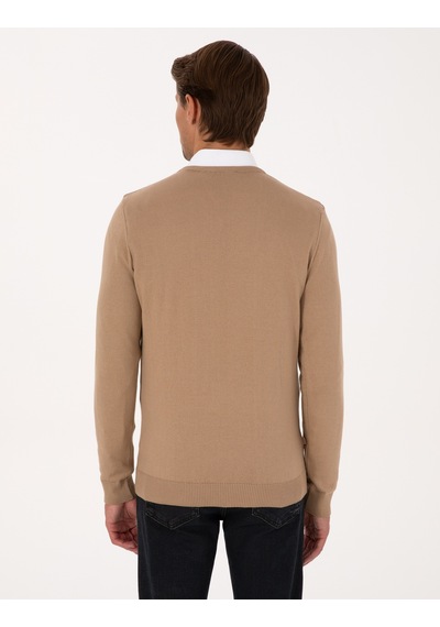 Pierre Cardin Erkek Camel Kazak /triko 50314190-vr015 CAMEL