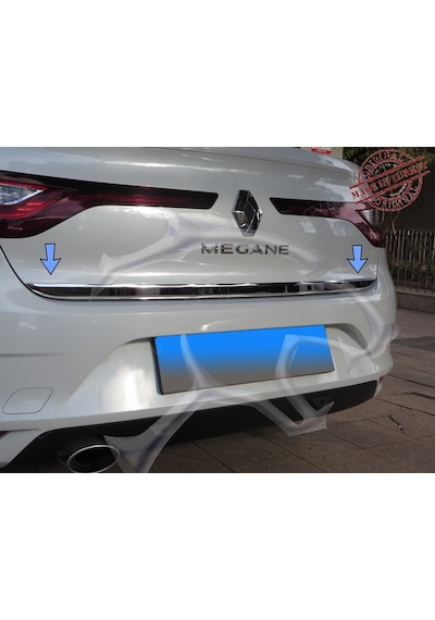 Renault Megane 4 Sedan Krom Formlu Bagaj Alt Çıtası 2016 Üzeri