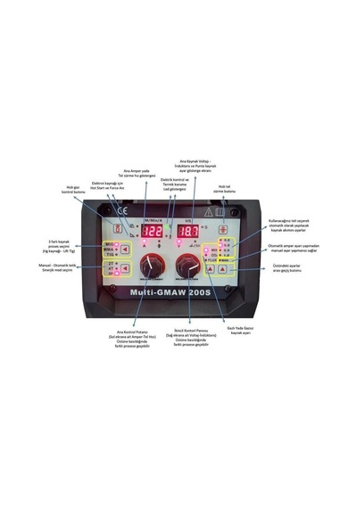 Hanker Elektrik Mıg 200 S İnverter 220 Volt Çanta Gazaltı Kaynak Makinası-44871