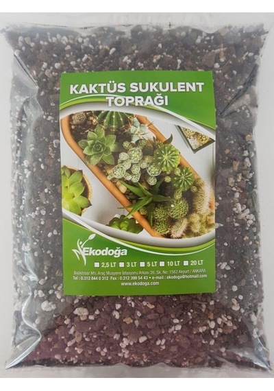 Kaktüs Sukulent Toprağı 2,5 Litre - Teraryum İçin Uygun Toprak İthal Torf Toprak Pomza Vermikulit Diğer