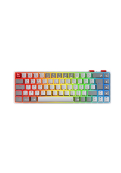 Rampage Yoru Mını Pro Beyaz/gri 2.4ghz+bt5.0+type-c 5 Bağlantı Ou