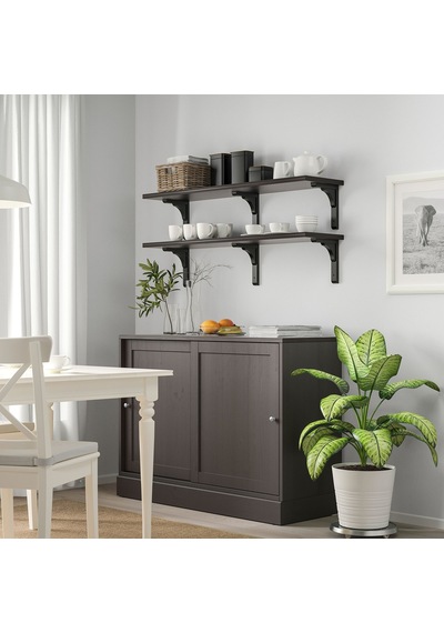 Ikea Bergshult/ramshult Duvar Rafı Kombinasyonu 120x30 Cm Kahverengi