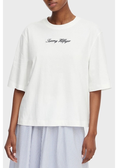 Tommy Hilfiger T Shirt Kadın T Shirt Ww0ww50948 Ybl Beyaz