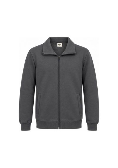 Classics Men Tam Fermuarlı Yakalı Ceket - 7772 Antrasit