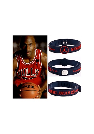 Siyah Michael Jordan Ayarlanabilir Basketbol Bileklik Siyah Siyah