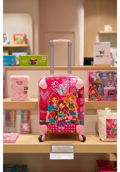 Angel Girls Winx Lüks Çocuk Valizi - Pembe Şıklık Çok Renkli