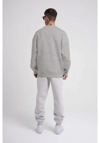 Veraura Lifestyle Unisex Biskilet Yaka Üç İplik Sweatshirt - Gri