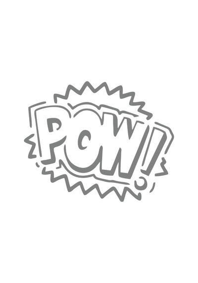 Pow Araba Sticker 17x17 Cm Gri